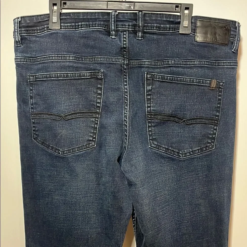 Indigo Blue Straight-Leg Jeans with Full-Length Design